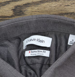 Calvin Klein Shirt Short Sleeve Extreme Slim Fit Stain Shield Magnet Gray M