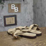 Universal Thread Sandals Faux Suede Strappy Slide with Buckles Taupe Brown 10M
