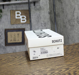 Schutz Womens Amely Mid Block Sandals Azul / Summer Blue Jeans 9.5B