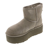 UGG Womens Classic Mini Platform Boot Ankle Bootie 1134991 Smoke Plume Gray 5M