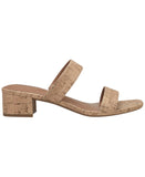 Style & Co. Victoriaa Double Band Block Heel Dress Sandals Cork Brown 6.5M