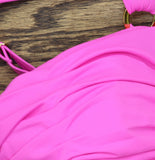 Bleu By Rod Beattie Key Item Underwire Shirred Bikini Swim Top Dahlia Pink 38D