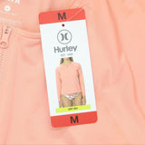 Hurley Womens UPF 50+ Long Sleeve Rashguard 1580006 Coral Pink M