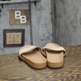 Universal Thread Womens Chloe Raffia Footbed Slide Sandals 93708738 Tan Brown 9M