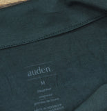 Auden Womens Cloud Knit Modal Notch Collar Short Sleeve Pajama Top Green M