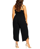 City Chic Breezy Elastic Waist Front Tie Wrap Leg Pants 201966 Black 20W