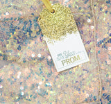 Say Yes To The Prom Back Iridescent Sequin Prom Dress Gown Pink / Multi 7 / 8