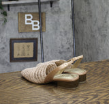 Jones New York Womens Carolton Woven Slingback Flats Rose Gold Pink 7M