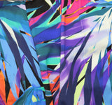 Swim Solutions Tropical Leaves Bow-Front Swim One Piece Dress Black / Multi 16