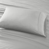 Madison Park Pima Cotton Sateen 7-Piece Sheet Set 80015003 Light Gray Split King