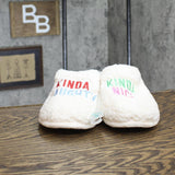 Wondershop Holiday Kinda Naughty Kinda Nice Scuff Slippers Cream Off White XL