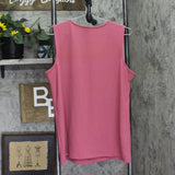Denim & Co. Heavenly Jersey Collared Long Sleeve Pullover Top Rose Pink L