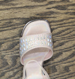 Kenneth Cole Reaction Girls Cinderella Shine Block Heel Sandals Blush Pink 12