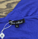White Mark Lexi Maxi Dress with Cutout Shoulders and Pockets Royal Blue 1X