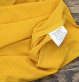 Ny Collection Puff Sleeve Embellished Neckline Blouse Top Golden Glow Yellow PXL