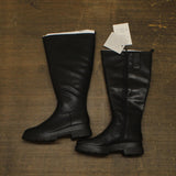 Naturalizer Orchid Lug Sole Knee High Boot I3482S1 Black Smooth 7.5M-WC