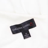 Colleen Lopez Womens Plus Size Asymmetric Off-Shoulder Flounce Top White 3X