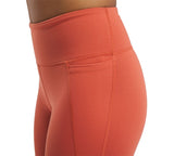 Reebok Womens High-Rise Mini-Flare Pants 100205600 Brick Red Orange XL
