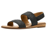 Easy Spirit Lana Double Strap Slingback Sandal SELANA2 Black / Brown 6.5M