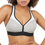 Champion Racerback Seamless Sports Bra Oxford Grey Heather / White / Black XL