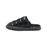 Stars Above Womens Merritt Platform Shine Scuff Slide Slippers Black L (9-10)