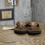 Clarks Women's Fenner Nerice Flip Flop Sandal 26125111 Honey Synthetic Brown 6M