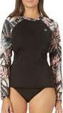 Hurley Womens UPF 50+ Long Sleeve Pull Over Rash Guard Shirt HSR1014