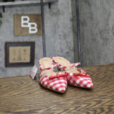 Wild Fable Womens Lysandra Gingham Eyelet Kitten Heels 92611147 Red Plaid 6M