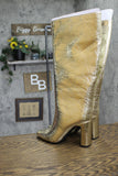 A New Day Womens Diva Stovepipe Tall Boots 90974902 Gold Yellow 7M