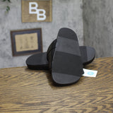 A New Day Double Band Buckle Slide Sandals with Memory Foam Insole Black 7.5M