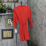 INC International Concepts Womens Sparkle Robe Wrap Infared Sparkle Red L