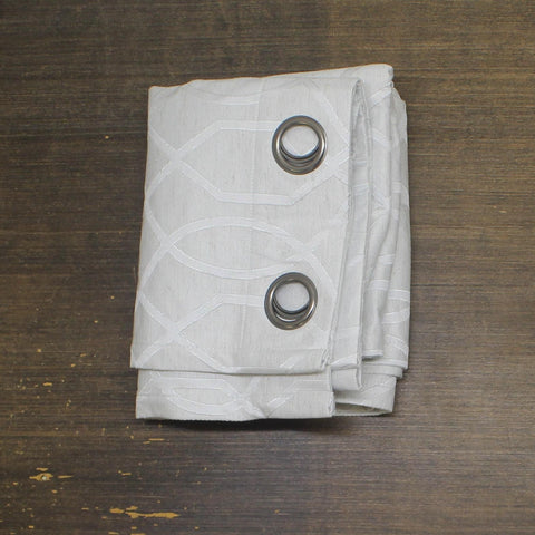 ZUZIFY Grommet Patterned Blackout Thermal Curtain Panel Light Brown 50x84