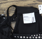 Bar III Womens Tell Me About It Studded One Piece Swimsuit Black / Silver S