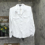 Aqua Womens Snap Front Western Tencel Twill Shirt WTT-23911N White M