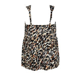 Miraclesuit Dazzle Underwire Bra Tankini Bathing Suit Top Fur Realz Brown 10