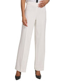 Karl Lagerfeld Womens Mid-Rise Wide-Leg Pull On Pants G44PN33A Soft White 4