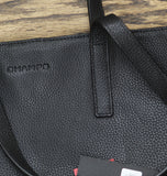 Champs Onyx Collection Leather Vertical Tote Black One Size