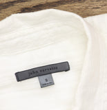 John Varvatos Mens Oversized Fit Textured Shirt Button Up W989F25-93MA White S