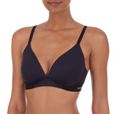 DKNY Womens Wireless Soft Stretch Microfiber Plunge Bra I257Y Black X-Large
