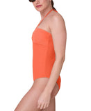 Andie Zoe Tie-Neck One-Piece Swimsuit AO614 Vermillion Orange XL