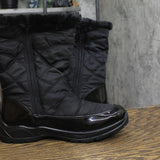 Easy Street Womens Cuddle Waterproof Quilted Boot CUDDL Black 11M