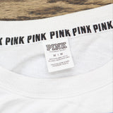 Pink by Victoria's Secret Dog Logo French Terry Pullover Sweatshirt Blue White M