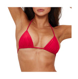 Sunkissed Womens Le Triangle Bikini Top Swim Cherry Red S