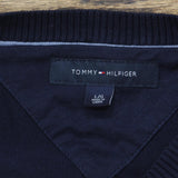 Tommy Hilfiger Mens V-Neck Pullover Argyle Sweater 16682122f247f9 Blue Diamond L