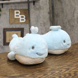 Cat & Jack Kids Boys Whale Character Slippers 92541968 Blue M (2-3)