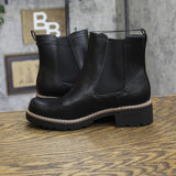 Universal Thread Womens Faux Leather Pull On Chelsea Boots Black 8W