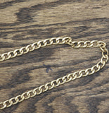 Fashion Heavy Curb Cuban Chain Necklace Gold Yellow 19.5" + 3"