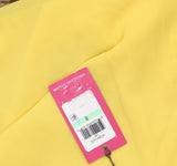 Vince Camuto Chiffon Tie Front Float Dress with Short Ruffle Sleeve Yellow 8