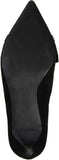 Journee Collection Mica Faux Suede Pointed Toe Ruffle Skinny Heels Black 6M