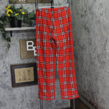 Wondershop Womens Plaid Microfleece Holiday Pajama Pants 94690534 Red S